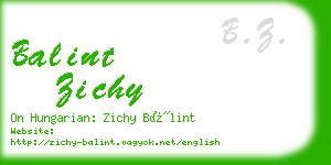 balint zichy business card